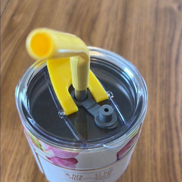 Wellness Stainless Steel Tumbler with Floral Design - Picture 2 of 2